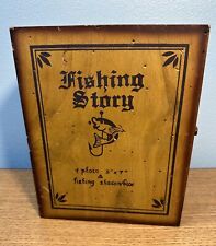Wood Fishing Stories 1 5x7 Photo Shadow Box Standing Photo Frame EUC for sale  Shipping to South Africa