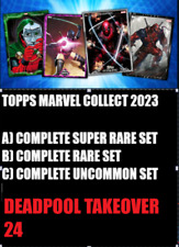 ⭐TOPPS MARVEL COLLECT DEADPOOL TAKEOVER 24 FULL SUPER RARE/ RARE/ UC SETS⭐, used for sale  Shipping to South Africa