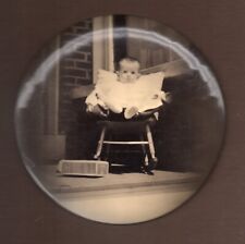 Foto celuloide grande 1923 niño en mecedora con tope de caja segunda mano  Embacar hacia Argentina