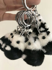 10pcs/lote de pele Real Urso Panda Chaveiro Bolsa Charm Pingente Localizador De Chaves comprar usado  Enviando para Brazil