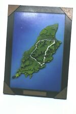 3d Isle of Man framed topographic map model kit... size  A4 and paint included for sale  BILSTON