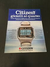 1978 CITIZEN QUARTZ MULTI ALARM CRONO STOP OROLOGIO WATCH PUBBLICITA VINTAGE AD segunda mano  Embacar hacia Argentina