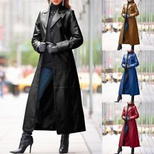 Women leather trench for sale  Shipping to Ireland