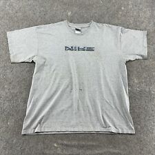 Camisa masculina vintage Nike XL cinza soletrado cyber algodão skatista esmagado EUA Y2K comprar usado  Enviando para Brazil
