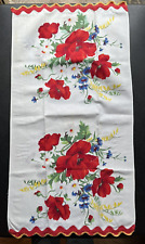 Toalha de cozinha ou corredor de mesa vintage estampada algodão colorido floral 17x34 comprar usado  Enviando para Brazil