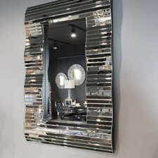 Srebrne lustro prostokątne 80x120 cm M-0571 glamour dekorowane  na sprzedaż  PL