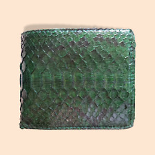 GREEN PYTHON WALLET Genuine Python Snakeskin Bifold Wallet for sale  Shipping to South Africa