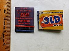 Usado, Dos fósforos diferentes de Nick Candy Bar de la década de 1940. Completo. Bonitas ilustraciones  segunda mano  Embacar hacia Argentina