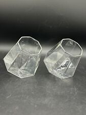 Gafas de vaso facetadas de diamante pulgares hacia arriba vidrio transparente (juego de 2) segunda mano  Embacar hacia Argentina