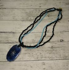 Blue Seed Bead Handcrafted Necklace Ethnic Boho Hippy Choker Costume Jewellery for sale  SHREWSBURY