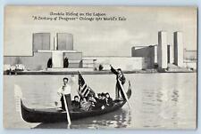Postal de la Feria Mundial de Chicago Illinois con vista en barco en la laguna c1933, usado segunda mano  Embacar hacia Argentina