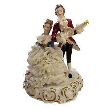 Used, Muller Volkstedt Figurine Man Playing Mandolin Elegant Women for sale  Shipping to South Africa