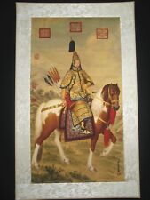 Pergamino de pintura antigua china papel de arroz emperador QianLong por Lang Shining segunda mano  Embacar hacia Argentina