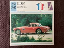Talbot lago america for sale  UK