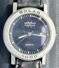 Reloj Greenwich Polo Club Solar 2000 Todo Acero Inoxidable 3ATM Necesita Batería segunda mano  Embacar hacia Argentina