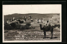 Mapa de Cana de Galilea, vista del pueblo con residentes en camello  segunda mano  Embacar hacia Argentina