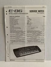 Teclado ORIGINAL Roland E-86 Sintetizador Inteligente Manual de Serviço Lista de Peças comprar usado  Enviando para Brazil