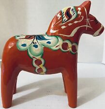 Vintage Dala Horse Swedish Hand Carved & Painted-Marked Olsson,Sweden for sale  Shipping to South Africa