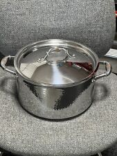 Used, Ruffoni hammered stainless steel 8qt. Stock pot w/ lid for sale  Shipping to South Africa