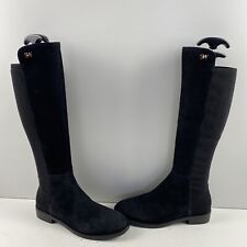 Stuart Weitzman Black Suede/Fabric Pull On Knee High Boots Women’s Size 6 B for sale  Shipping to South Africa