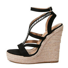 summer wedge sandals women's woven platform platform high heels for sale  Shipping to South Africa