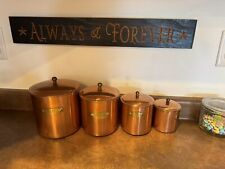 Copper Canister Nesting Set Vintage Copper Plate over Stainless Steel for sale  Shipping to South Africa