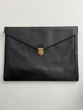 Cartera Coach Hombre Cuero Genuino Negro para Documentos, Cuaderno, Tablet segunda mano  Embacar hacia Argentina