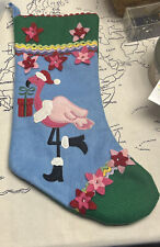 Flamingo christmas stocking for sale  Leominster