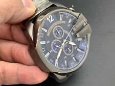 Relógio masculino Diesel Mega Chief cronógrafo mostrador azul DZ4329 comprar usado  Enviando para Brazil