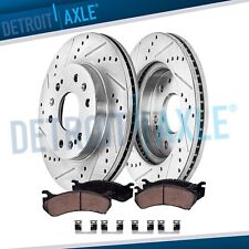 Front Drilled Rotors Brake Pads for Chevy Silverado 1500 Avalanche GMC Yukon XL segunda mano  Embacar hacia Argentina