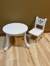 Mesa e 1 cadeira de madeira para bonecas KidKraft branca de 18 polegadas comprar usado  Enviando para Brazil