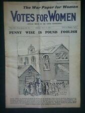 1915 suffragette newspaper for sale  LYTHAM ST. ANNES