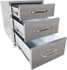 Gavetas de cozinha externa Towallmark, aço inoxidável acesso triplo gavetas para churrasco com comprar usado  Enviando para Brazil