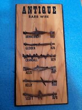 ANTIQUE WIRE THAT FENCED THE WEST Barb BARBED WIRE DISPLAY Fence Collection.OBO for sale  Shipping to South Africa