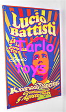 LUCIO BATTISTI + Formula Tre - Grottammare, italy 5 agosto 1970 poster concerto  usato  Genova