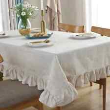 Toalha de mesa de linho algodão com babados para decoração de jantar tecido de linho comprar usado  Enviando para Brazil