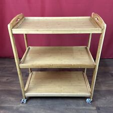 Vintage Faux Bamboo Effect Light Weight Drinks Trolly Tea Tray Serving Cart for sale  Shipping to South Africa