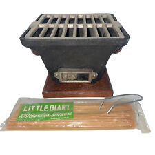 Vintage Hibachi Mini Tabletop Grill Cast Iron Japan Charcoal BBQ Plus Skewers, used for sale  Shipping to South Africa