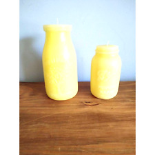 Usado, 2 velas amarelas em forma de garrafa limiar comprar usado  Enviando para Brazil