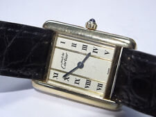 Relógio Must de Cartier 18K Vermeil Tank mostrador coluna romana caixa de fivela pulseira Cartier comprar usado  Enviando para Brazil