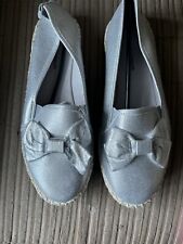 wide fit silver shoes for sale  LEEDS