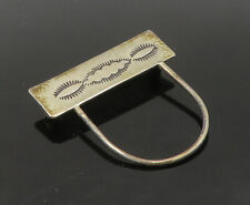 Used, MANYGOATS NAVAJO 925 Silver - Vintage Shiny Etched Detail Brooch Pin - BP8997 for sale  Shipping to South Africa