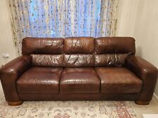 Dark brown leather for sale  LONDON