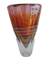 Usado, Lindo vaso de vidro de arte vintage grande. 4 kg 260 mm x 130 mm comprar usado  Enviando para Brazil