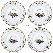 Used, Princess House VERANDA - HOLIDAY 8.25" Dessert Plate Set 4Pc Horn Gold Trim Mint for sale  Shipping to South Africa