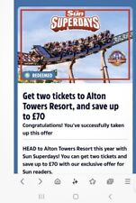 Alton towers code for sale  MIDDLESBROUGH