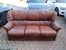 Walnut brown leather for sale  CRAWLEY