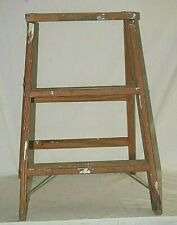 Vintage Primitive Wooden Folding Step Ladder Rustic Country Farmhouse Garden c for sale  Birch Tree