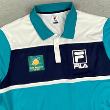 Camisa polo masculina FILA verde grande BNP Paribas tênis aberto desempenho manga curta comprar usado  Enviando para Brazil