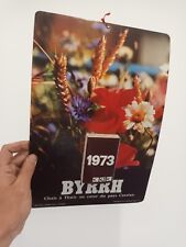Occasion, Byrrh calendrier Affiche plaque Publicitaire Cartonnée   RARE Authentique  d'occasion  Senlis